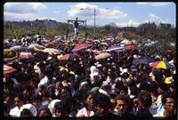 A crowd, including some nuns, engages in a Good Friday procession, Managua, Nicaragua