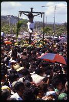 A crucifix is carried through a Good Friday procession, Managua, Nicaragua
