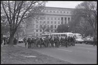 May Day protesters block traffic on 7th St NW near the Federal Trade Commission, 01-03 May 1971