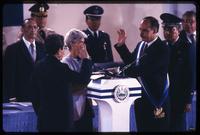 Alfredo Cristiani is sworn in as President, San Salvador, El Salvador