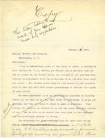 Draft letter to the  lawyers of W.O. Hazard, 1907 January 18