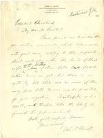 Draft letter from John F. Hurst to President Grover Cleveland, 1892
