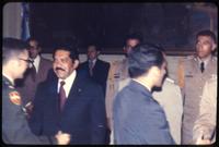 Jack Child and President Arturo Armando Molina greeting one another