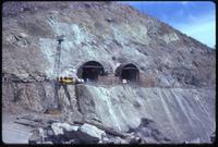 Lateral view of tunnels in Cerrón Grande Dam 