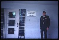 Carl Regan outside of United States military command post