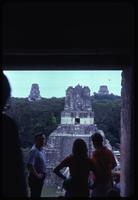 Jack Child and others overlooking peak of Tikal ruins