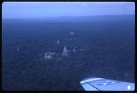 Aerial view of Tikal National Park from plane