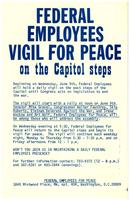 Federal employees vigil for peace on the Capitol steps