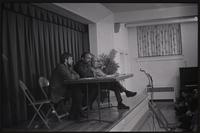 Paul Jacobs and Charles Cassell speak to a large crowd at Concordia Church, Washington, D.C., 14 February 1968 or 1969