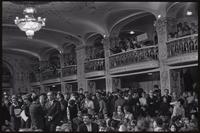 The crowd waits for Senator Eugene McCarthy to speak at the Unity Day Rally, hosted in the Mayflower Hotel, Washington, D.C., 10 November 1968,