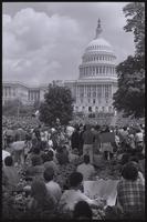 Anti-nuclear power demonstrators occupy the U.S. Capitol Grounds in Washington, D.C., 06 May 1979