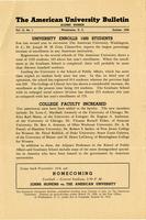 American Alumni Bulletin, Volume 12, Issue 01, October 1936