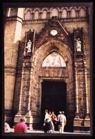 Photo of tourists entering cathedral