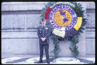 Jack Child standing near Junta Intreamericanas de Defensa wreath