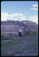 Jack Child standing near citadel surrounding Teotihuac