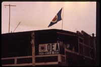 Flag flying above Organization of American States-International Support and Verification Commission headquarters 