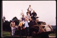 Jack Child and others on Somoza tank near Selva Negra