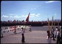 School children marching in Sandinista parade