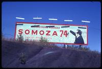 1974 Anastasio Somoza Debayle Presidential election billboard on hill
