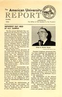 The American University Report, Volume 07, Issue 02, October 1954