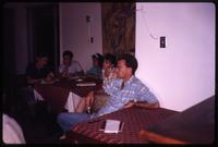 Attendees listening during Latin American Studies Association trip meeting