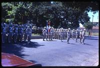 Honor guard standing during wreath ceremony