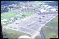 Aerial view of planes on Howard Air Force base