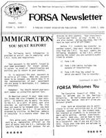 FORSA Newsletter, Volume 3, Number 5, January 1982