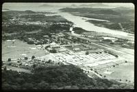 Aerial view of Pacific side of Panama Canal