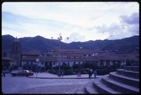 Lateral view of locals in Plaza de Armas