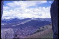 Aerial view of Cuzco from hillside 
