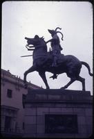 Close view of Pizarro statue in Lima