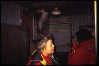 Leslie Morginson-Eitzen inside British base at Ferraz Brazilian Antarctic research station