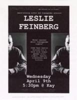 Leslie Feinberg lecture flyer 