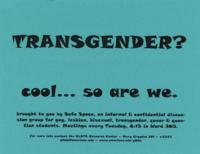 Safe Space Transgender Flyer