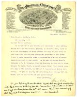 Letter from Albert Osborn to Rev. Jesse Hurlbut, 1904 September 23