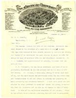 Letter from W.L. Davidson to A.B. Duvall about granting neighbors permission to cross campus and the wording of a sign for the gate. Duvall's concurrence is noted on the second page., 1902 October 29