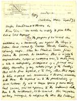 Handwritten copy of letter from F.L. Olmsted, Co. to Van Brunt and Howe, 1893 September 08