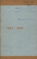 Student Handbook, American University, Academic Year 1945-1946