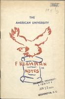 Student Handbook, American University, Academic Year 1953-1954