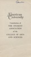 Constitution of the Student Association of the College of Arts and Sciences, undated