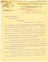 Letter to Rev. Samuel Beiler from C.B. Stemen about establishing a medical department, 1895 August 06