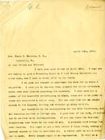 Letter from Rev. Wilbur L. Davidson to Edson Edmonds, 1900 April 24