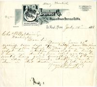 Letter from J.A. Humbird to C.W. Baldwin, 1892 July 14