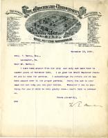 Letter from Rev. Wilbur L. Davidson to Benjamin F. Davis, Esq., 1906 November 19