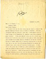 Letter from Rev. Wilbur L. Davidson to Rev. J.G. Vaughan, 1907 November 19