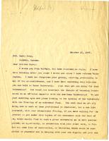 Letter from W.L. Davidson to Rev. Harry King, 1907 October 21