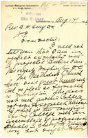 Letter from William Henry Wilder to Rev. G.W. Gray, 1892 August 17