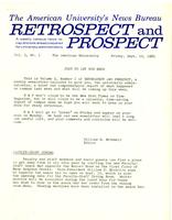 Retrospect and Prospect, Volume 01, Issue 01, 10 September 1965