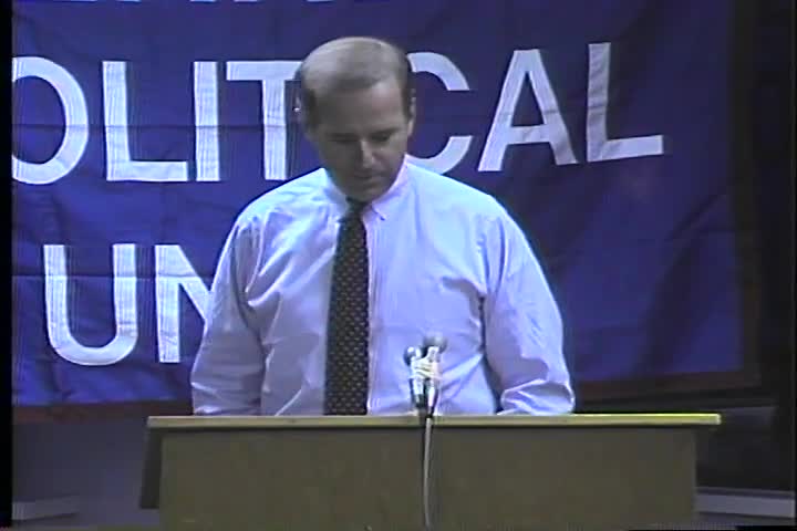 Senator Joseph Biden at American University, November 13, 1988